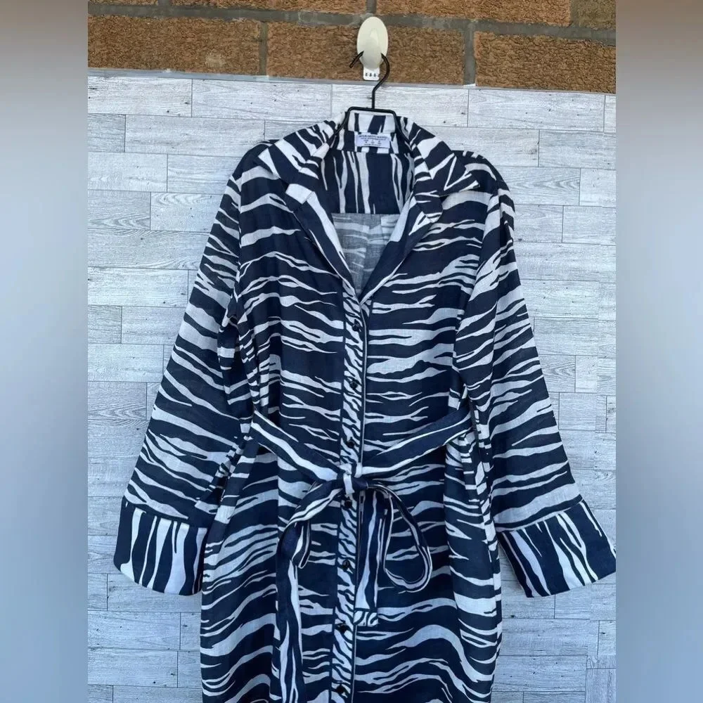 AVERARDO BESSI
Linen mid-length Zebra dress size 8 - Picture 4 of 16